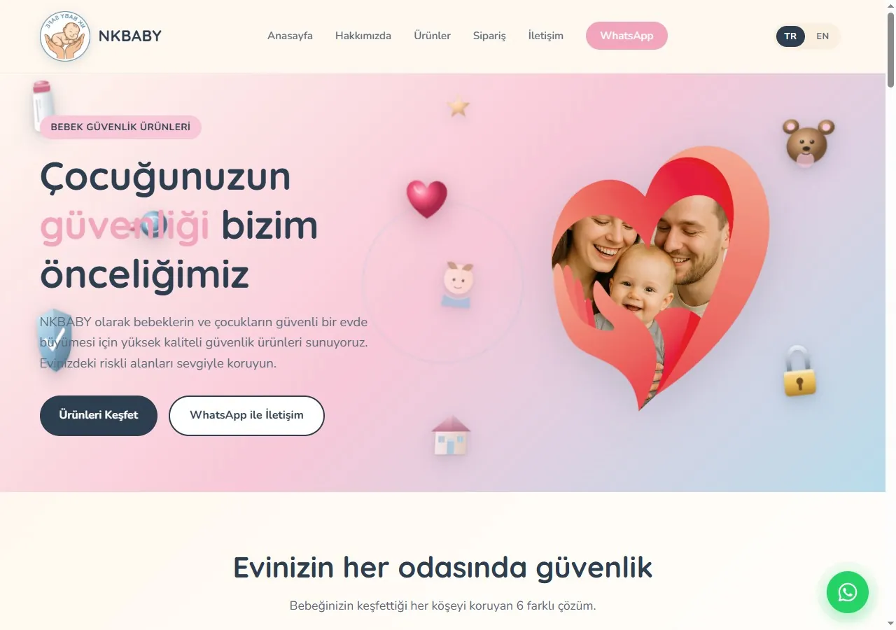 NK Baby Safe bebek güvenlik ürünleri e-ticaret sitesi — ZEN AJANS referans projesi