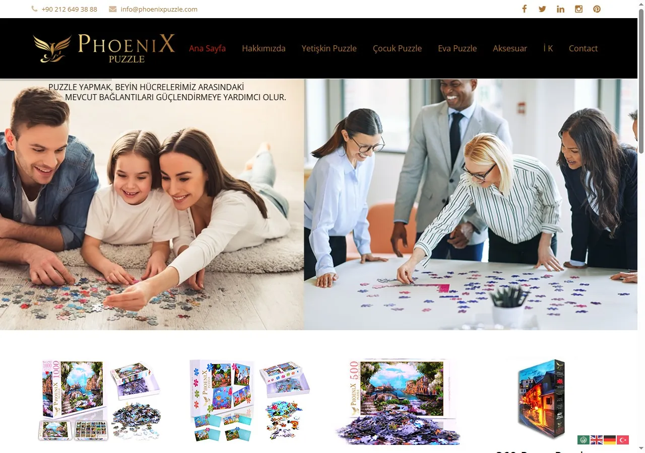 Phoenix Puzzle puzzle üretimi web sitesi — ZEN AJANS referans projesi